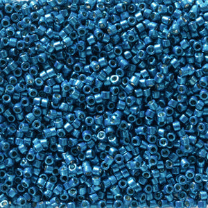 5 Grams of 11/0 Miyuki DELICA Beads - Duracoat Galvanized Dark Capri Blue