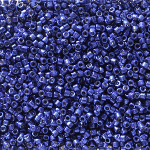 5 Grams of 11/0 Miyuki DELICA Beads - Duracoat Galvanized Navy