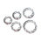 16swg 3/8 (10.0mm) ID Twisted Square Jump Rings - Bright Aluminum