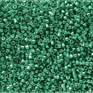 5 Grams of 11/0 Miyuki DELICA Beads - Duracoat Galvanized Dark Aqua Green