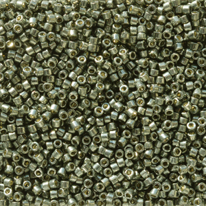 5 Grams of 11/0 Miyuki DELICA Beads - Duracoat Galvanized Dark Steel Green