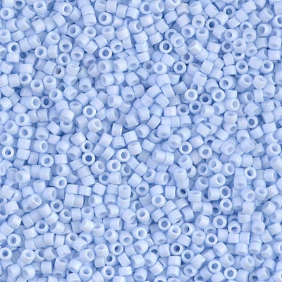 5 Grams of 11/0 Miyuki DELICA Beads - Matte Opaque Light Sky Blue AB