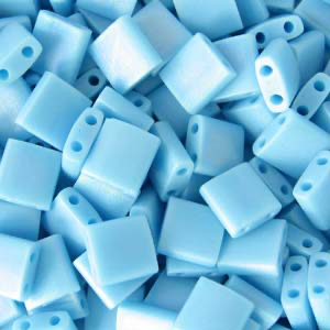 Miyuki TILA Beads - Matte Opaque Turquoise Blue AB