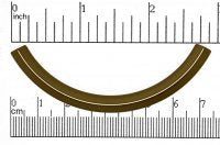 3.5 inch Curved Square Tube (4.0mm Opening) - Satin Hamilton Gold