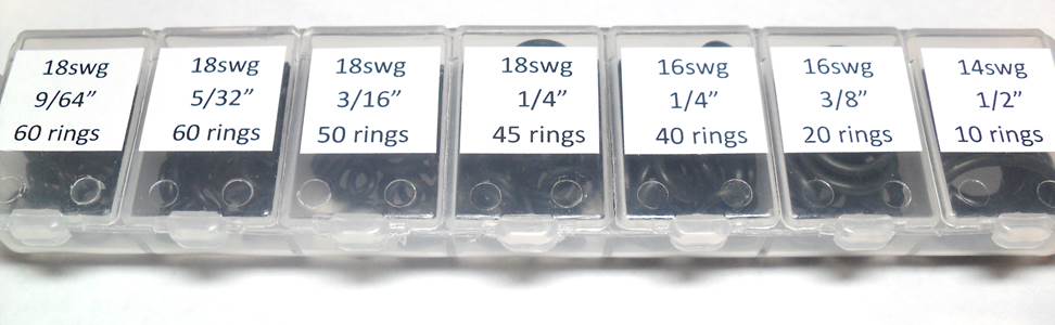 A Sampler Pack of Black EPDM Rubber O-Rings.